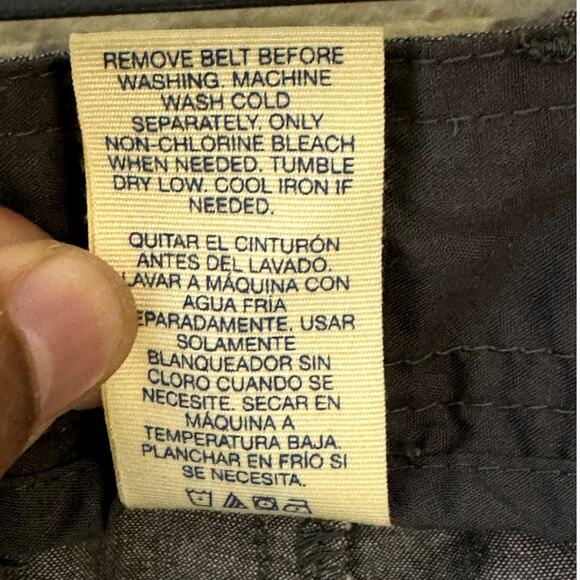 Faded Glory Mens Gray Chino Shorts Waist 36 - 100% Cotton Casual Vacation Wear - Picture 7 of 9